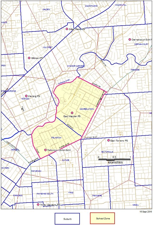 East Marden PS Zone Area Map